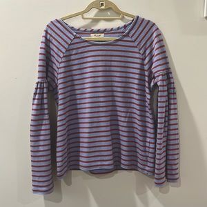 Madewell Striped Bell Sleeve Sweater